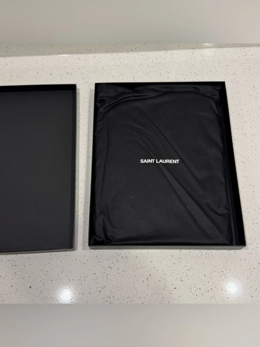 Saint Laurent Rive Gauche Linen Wristlet in Bianco Cream NWT - Picture 8 of 13